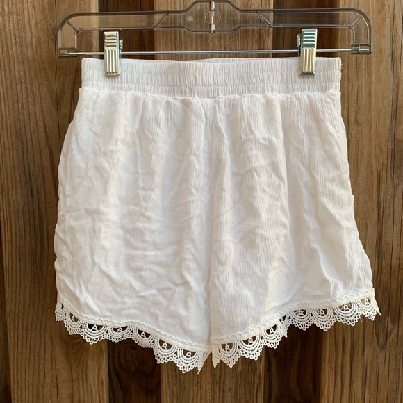 Charlotte Russe White Soft Drawstring Shorts - Picture 4 of 8